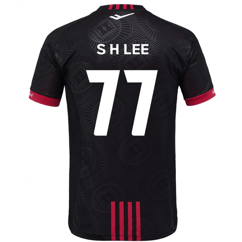 Danxen Homem Camisola Hyeon-Seung Lee #77 Preto Vermelho Principal 2025/26 Camisa Brasil