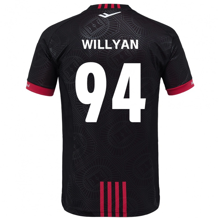 Danxen Homem Camisola Willyan #94 Preto Vermelho Principal 2025/26 Camisa Brasil