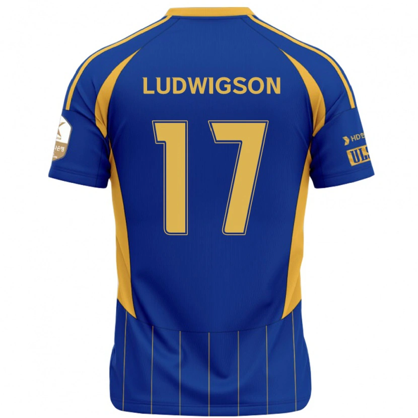 Danxen Homem Camisola Gustav Ludwigson #17 Azul Royal Amarelo Principal 2025/26 Camisa Brasil