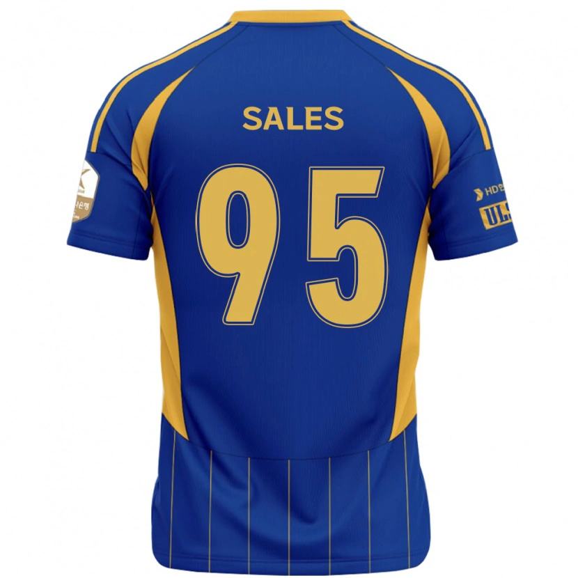 Danxen Homem Camisola Matheus Sales #95 Azul Royal Amarelo Principal 2025/26 Camisa Brasil