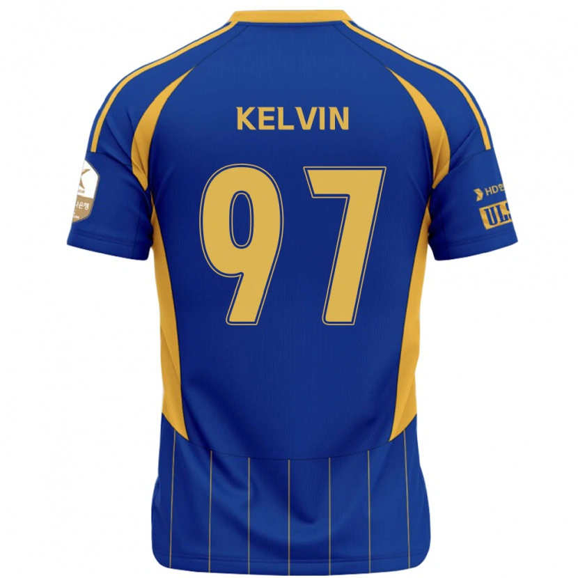 Danxen Homem Camisola Kelvin #97 Azul Royal Amarelo Principal 2025/26 Camisa Brasil