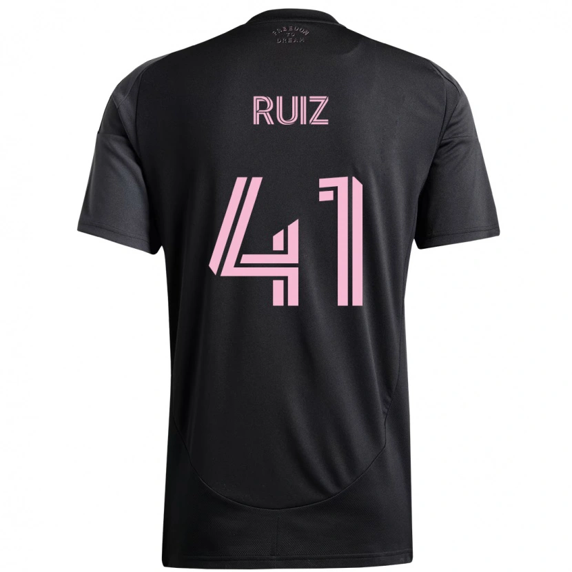 Danxen Homem Camisola David Ruíz #41 Preto Rosa Alternativa 2025/26 Camisa Brasil