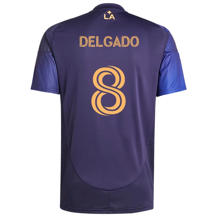 Danxen Homem Camisola Mark Delgado #8 Roxo Azul Alternativa 2025/26 Camisa Brasil