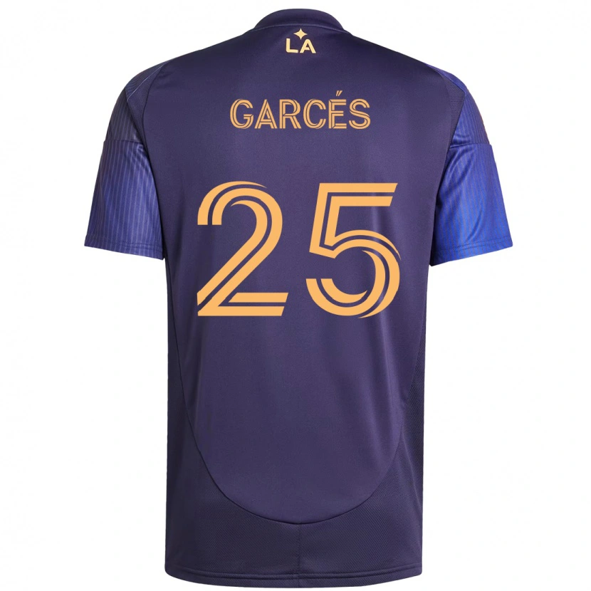 Danxen Homem Camisola Carlos Garcés #25 Roxo Azul Alternativa 2025/26 Camisa Brasil