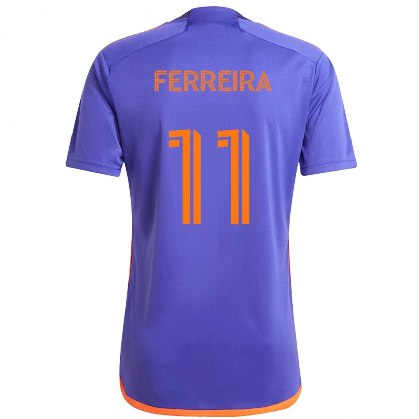 Danxen Homem Camisola Sebastián Ferreira #11 Roxo Laranja Alternativa 2025/26 Camisa Brasil