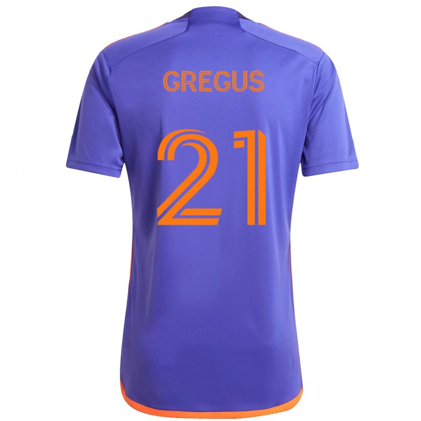 Danxen Homem Camisola Ján Gregus #21 Roxo Laranja Alternativa 2025/26 Camisa Brasil