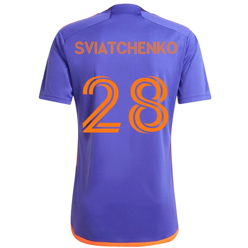 Danxen Homem Camisola Erik Sviatchenko #28 Roxo Laranja Alternativa 2025/26 Camisa Brasil