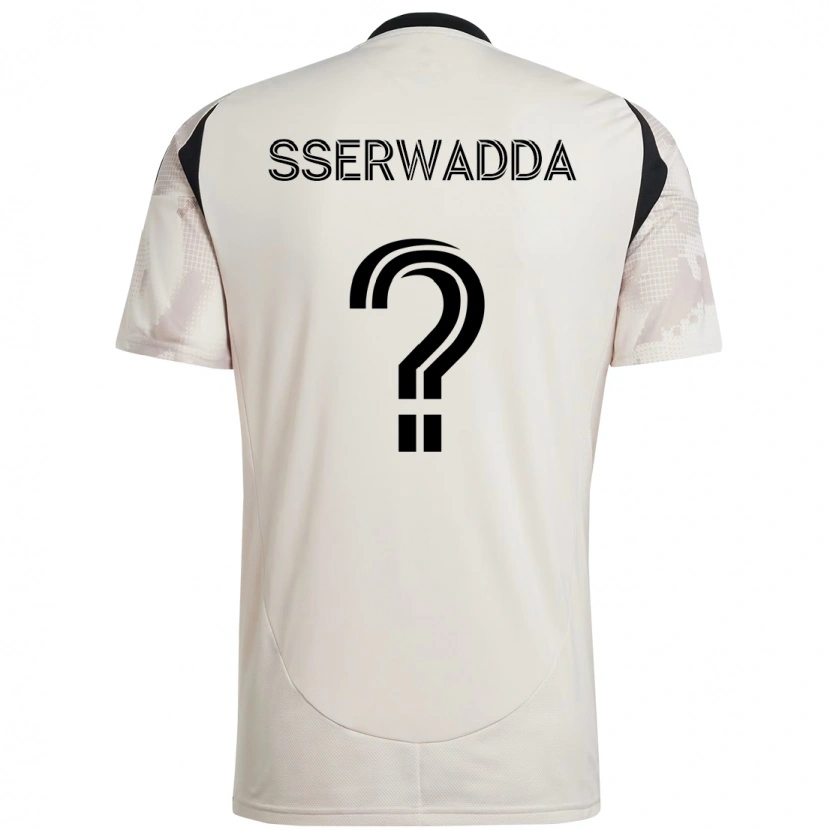 Danxen Homem Camisola Steven Sserwadda #0 Bege Preto Alternativa 2025/26 Camisa Brasil