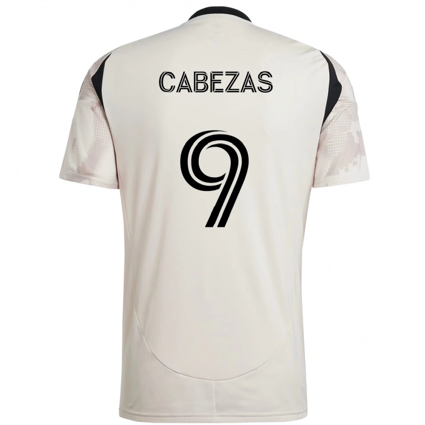 Danxen Homem Camisola Jorge Cabezas #9 Bege Preto Alternativa 2025/26 Camisa Brasil