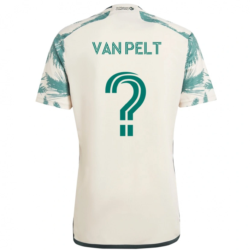 Danxen Homem Camisola Kennan Van Pelt #0 Bege Verde Alternativa 2025/26 Camisa Brasil