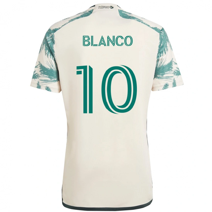 Danxen Homem Camisola Sebastián Blanco #10 Bege Verde Alternativa 2025/26 Camisa Brasil