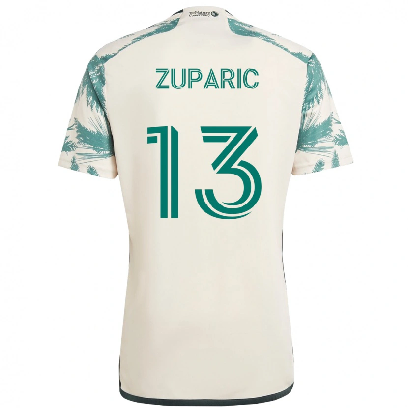 Danxen Homem Camisola Dario Župarić #13 Bege Verde Alternativa 2025/26 Camisa Brasil
