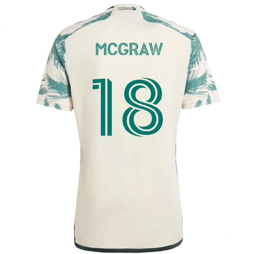 Danxen Homem Camisola Zac Mcgraw #18 Bege Verde Alternativa 2025/26 Camisa Brasil