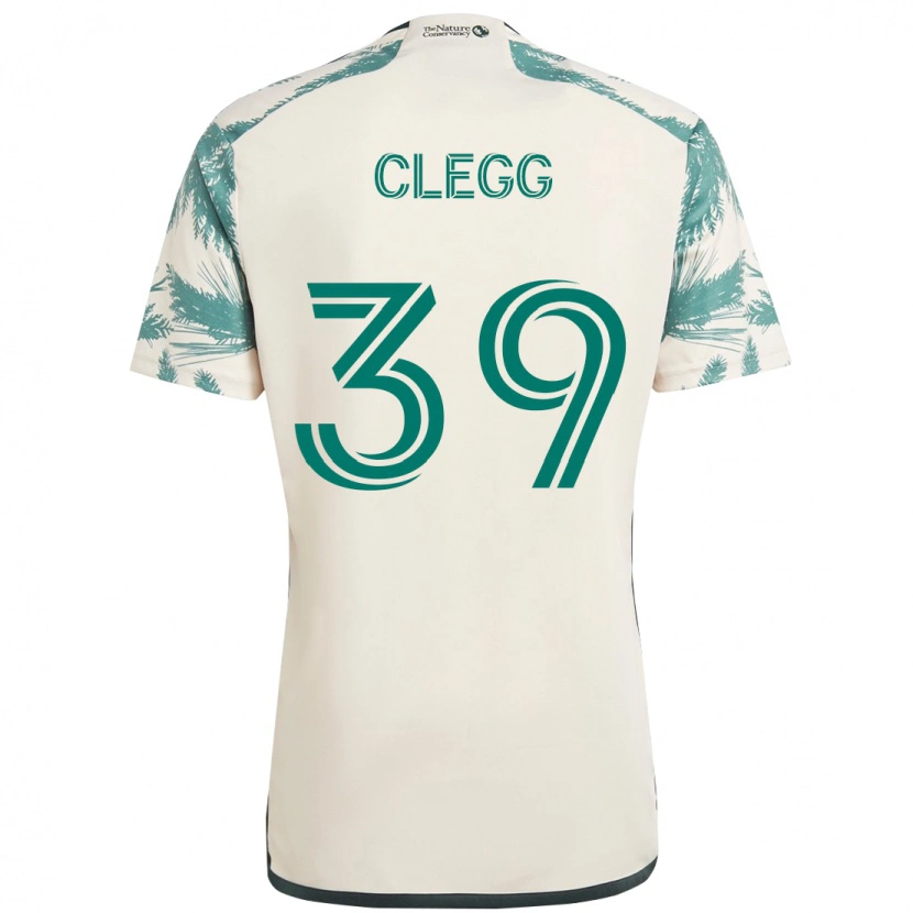 Danxen Homem Camisola Tyler Clegg #39 Bege Verde Alternativa 2025/26 Camisa Brasil