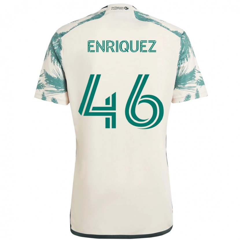 Danxen Homem Camisola Adolfo Enriquez #46 Bege Verde Alternativa 2025/26 Camisa Brasil