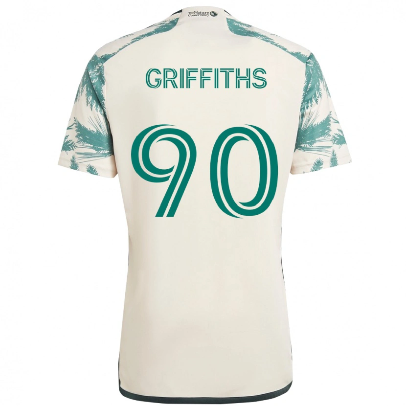 Danxen Homem Camisola Reo Griffiths #90 Bege Verde Alternativa 2025/26 Camisa Brasil