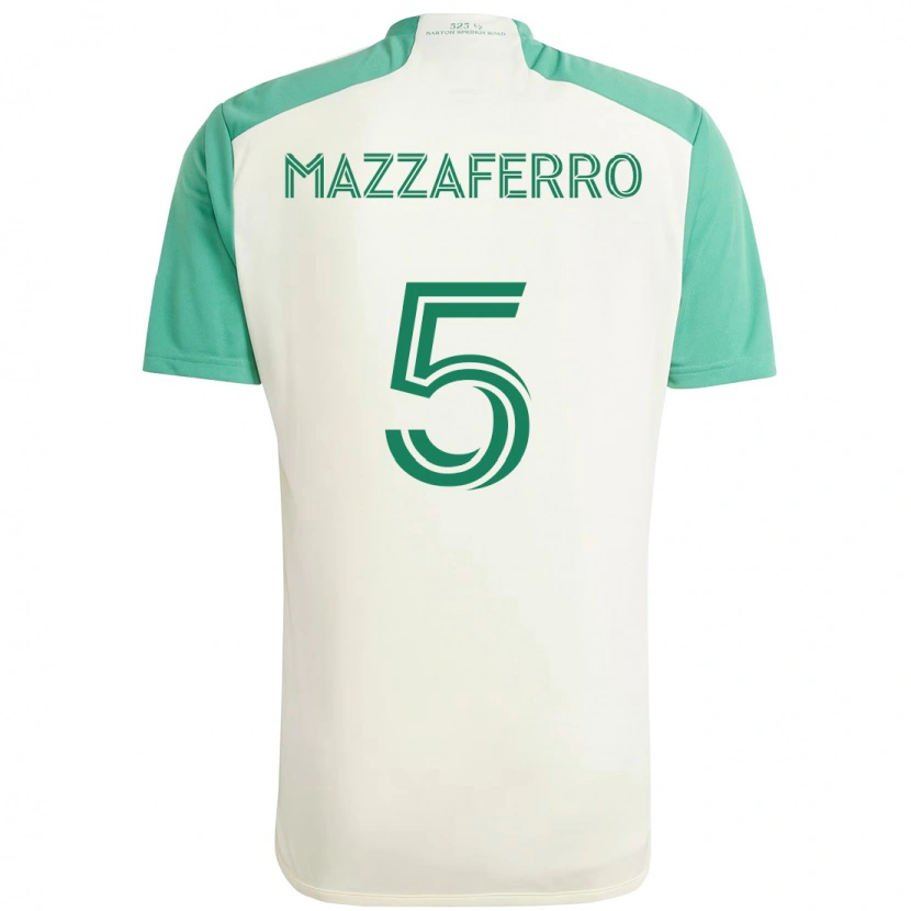Danxen Homem Camisola Salvatore Mazzaferro #5 Branco Verde Alternativa 2025/26 Camisa Brasil