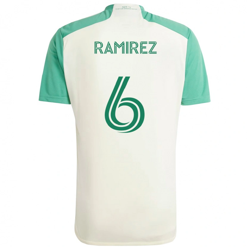 Danxen Homem Camisola Alonso Ramírez #6 Branco Verde Alternativa 2025/26 Camisa Brasil