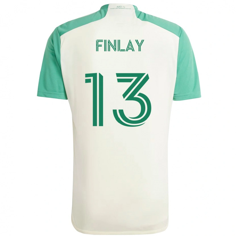 Danxen Homem Camisola Ethan Finlay #13 Branco Verde Alternativa 2025/26 Camisa Brasil