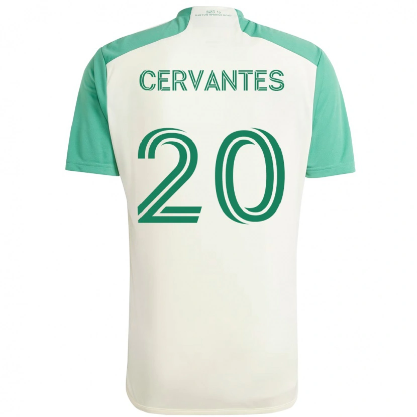 Danxen Homem Camisola Aaron Cervantes #20 Branco Verde Alternativa 2025/26 Camisa Brasil