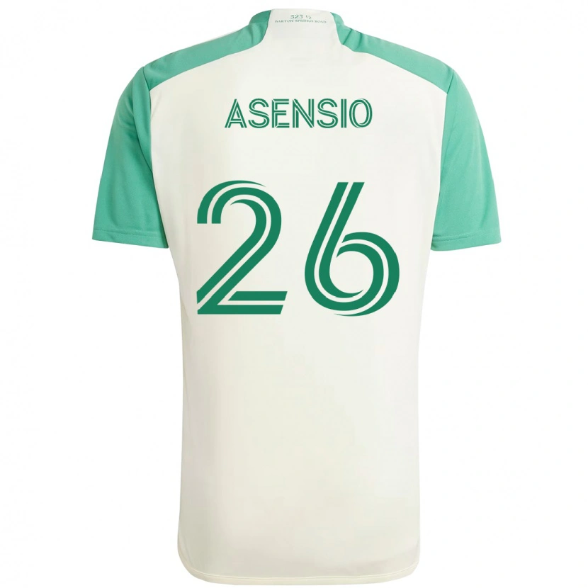 Danxen Homem Camisola Charlie Asensio #26 Branco Verde Alternativa 2025/26 Camisa Brasil