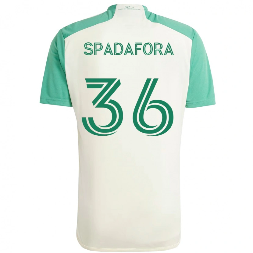 Danxen Homem Camisola Luke Spadafora #36 Branco Verde Alternativa 2025/26 Camisa Brasil