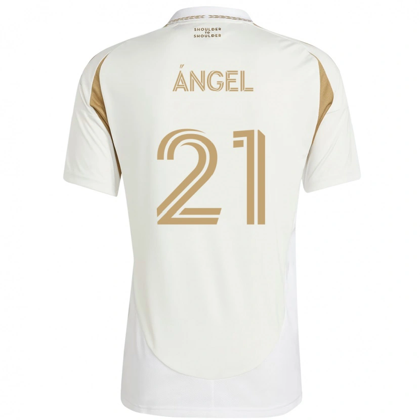 Danxen Homem Camisola Tomás Ángel #21 Branco Castanho Alternativa 2025/26 Camisa Brasil