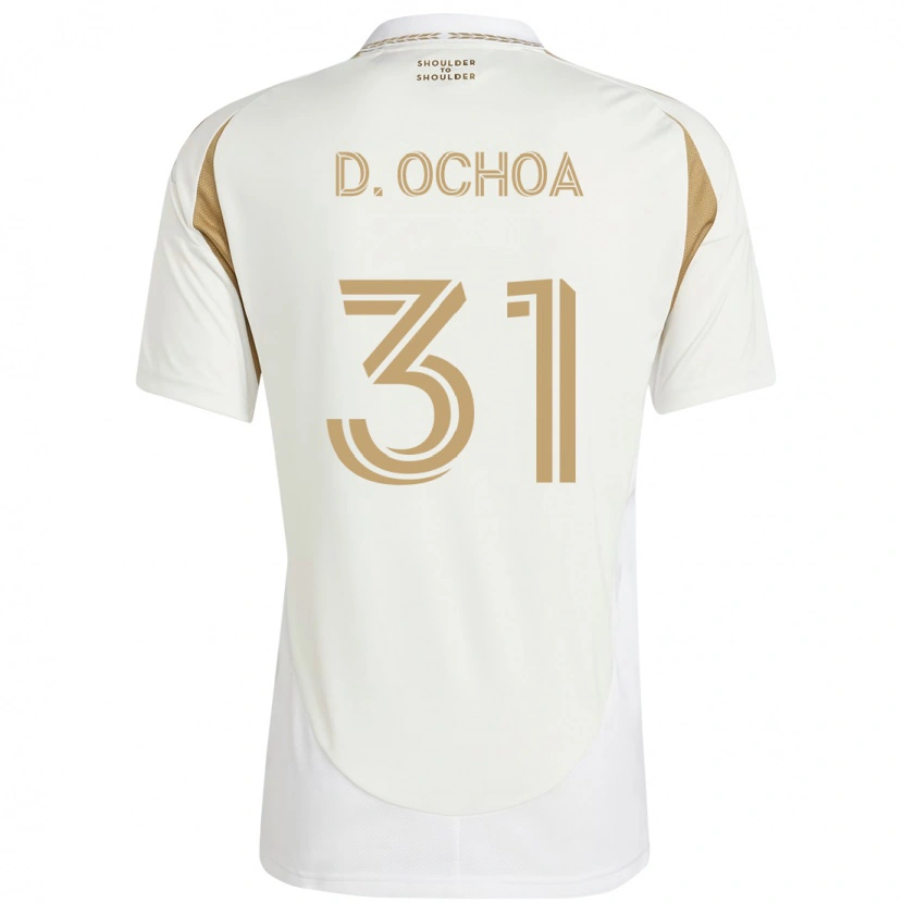 Danxen Homem Camisola David Ochoa #31 Branco Castanho Alternativa 2025/26 Camisa Brasil