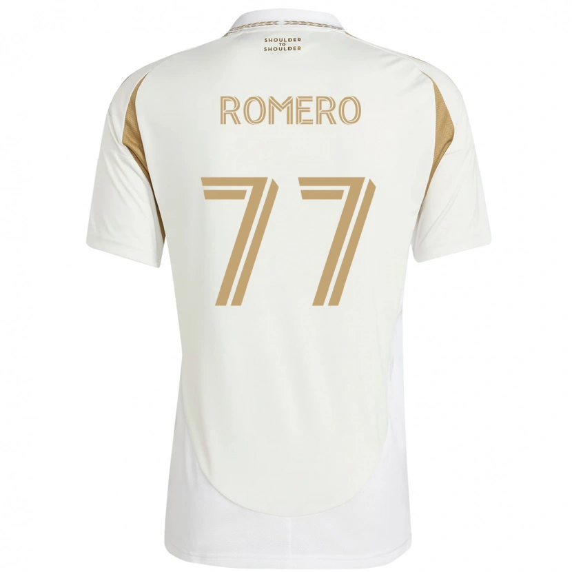 Danxen Homem Camisola Alexander Romero #77 Branco Castanho Alternativa 2025/26 Camisa Brasil
