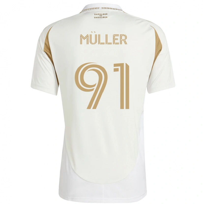 Danxen Homem Camisola Luis Müller #91 Branco Castanho Alternativa 2025/26 Camisa Brasil