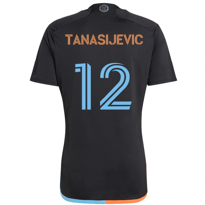 Danxen Homem Camisola Strahinja Tanasijević #12 Preto Azul Laranja Alternativa 2025/26 Camisa Brasil