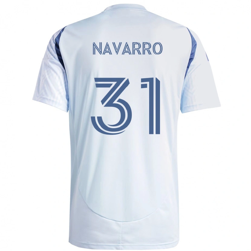 Danxen Homem Camisola Federico Navarro #31 Azul Celeste Claro Azul Alternativa 2025/26 Camisa Brasil