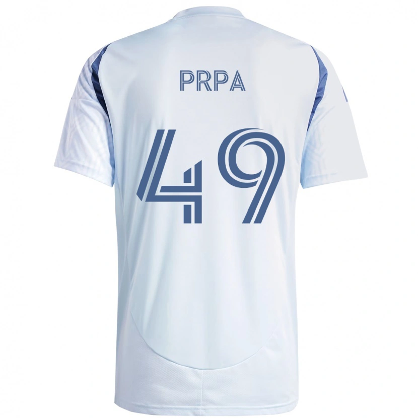 Danxen Homem Camisola Luka Prpa #49 Azul Celeste Claro Azul Alternativa 2025/26 Camisa Brasil