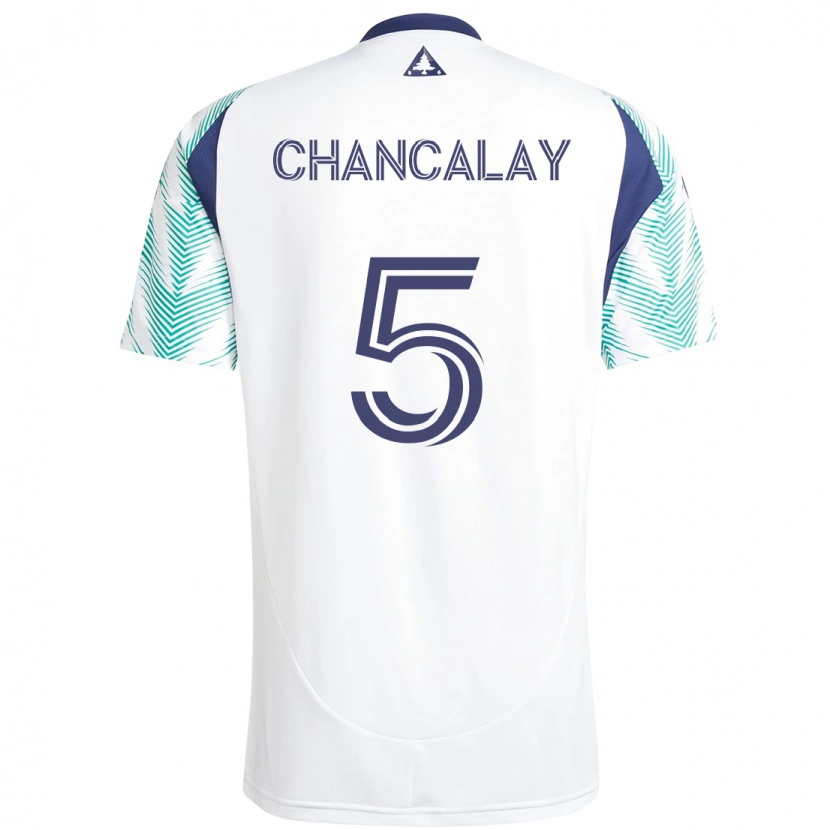 Danxen Homem Camisola Tomás Chancalay #5 Branco Azul Alternativa 2025/26 Camisa Brasil