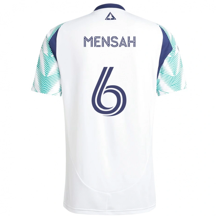 Danxen Homem Camisola Jonathan Mensah #6 Branco Azul Alternativa 2025/26 Camisa Brasil