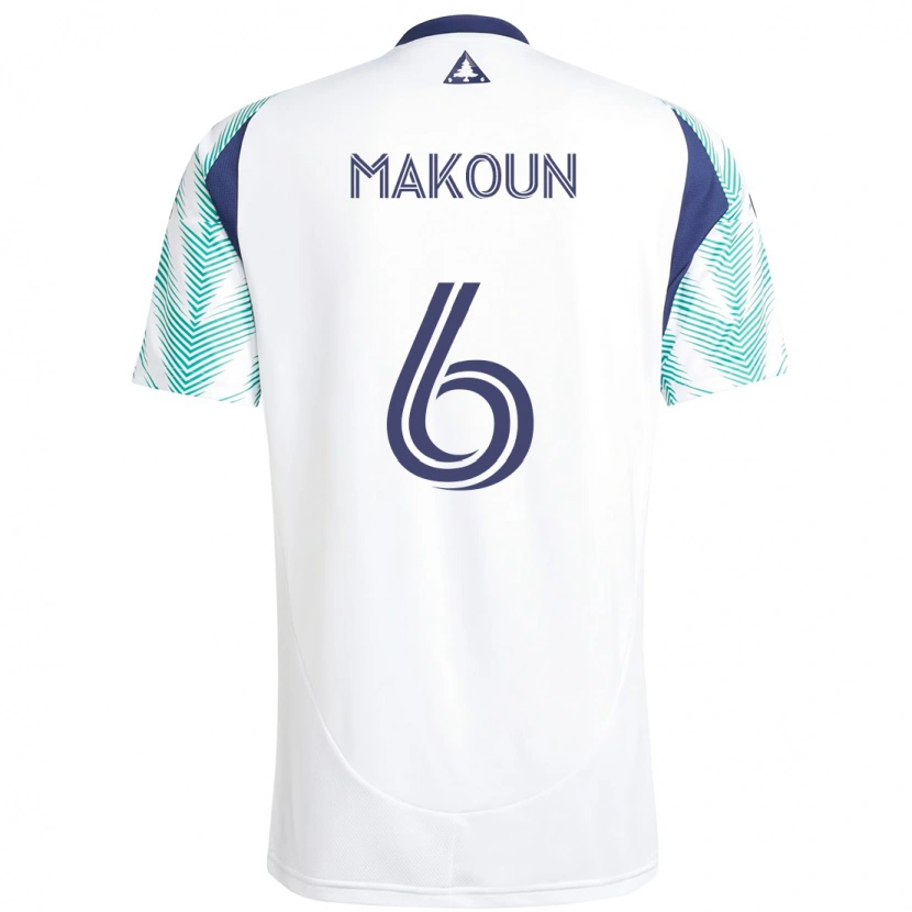 Danxen Homem Camisola Christian Makoun #6 Branco Azul Alternativa 2025/26 Camisa Brasil