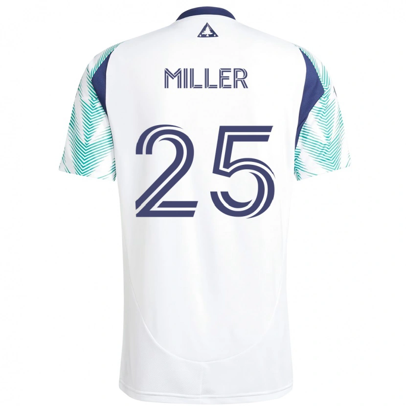 Danxen Homem Camisola Peyton Miller #25 Branco Azul Alternativa 2025/26 Camisa Brasil