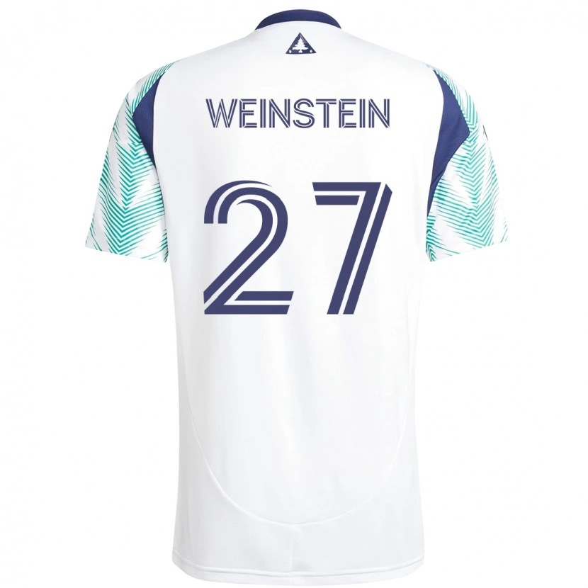 Danxen Homem Camisola Max Weinstein #27 Branco Azul Alternativa 2025/26 Camisa Brasil