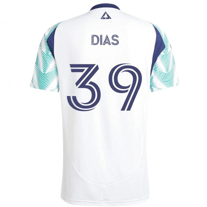 Danxen Homem Camisola Marcos Dias #39 Branco Azul Alternativa 2025/26 Camisa Brasil