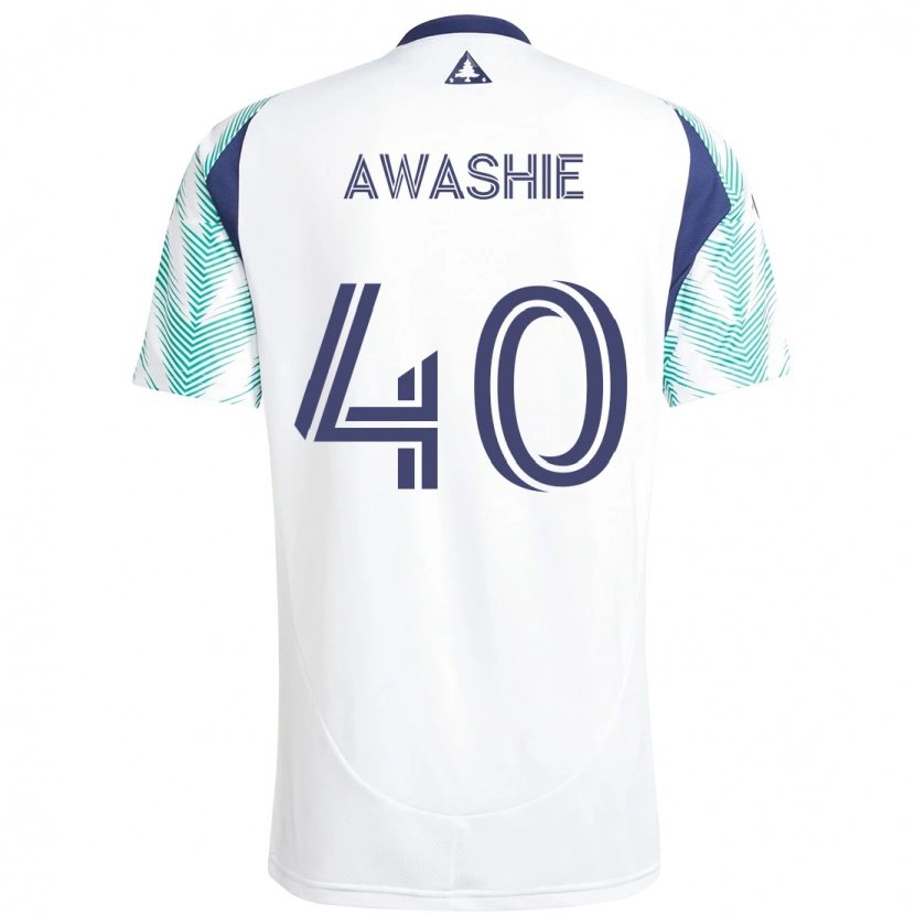 Danxen Homem Camisola Ben Awashie #40 Branco Azul Alternativa 2025/26 Camisa Brasil