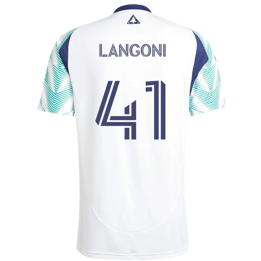 Danxen Homem Camisola Luca Langoni #41 Branco Azul Alternativa 2025/26 Camisa Brasil