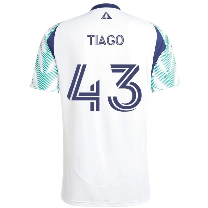 Danxen Homem Camisola Santiago Suárez #43 Branco Azul Alternativa 2025/26 Camisa Brasil