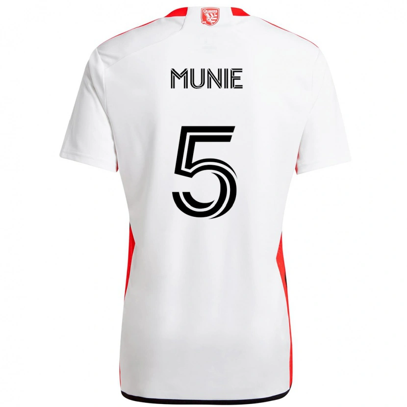 Danxen Homem Camisola Daniel Munie #5 Branco Vermelho Alternativa 2025/26 Camisa Brasil