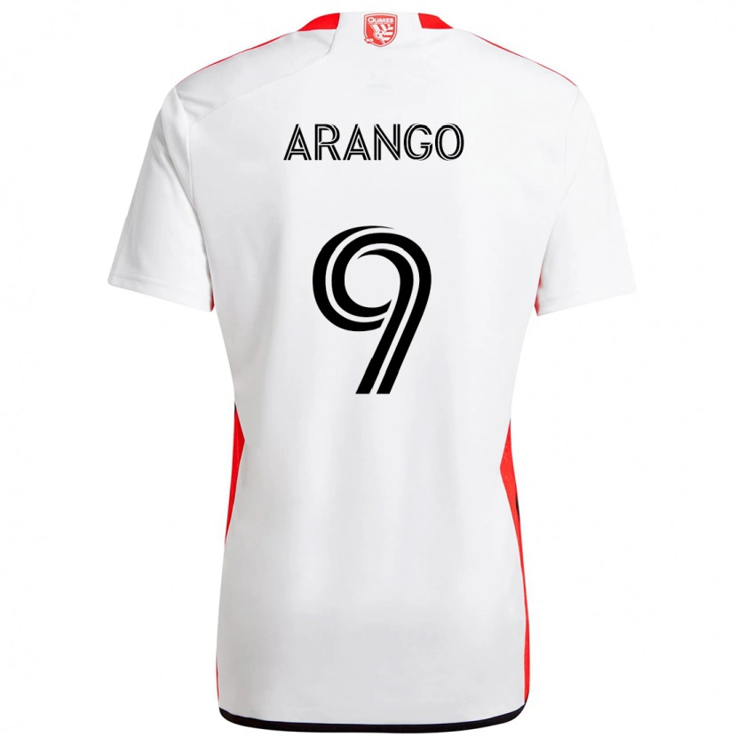 Danxen Homem Camisola Cristian Arango #9 Branco Vermelho Alternativa 2025/26 Camisa Brasil