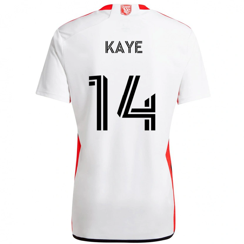 Danxen Homem Camisola Mark-Anthony Kaye #14 Branco Vermelho Alternativa 2025/26 Camisa Brasil