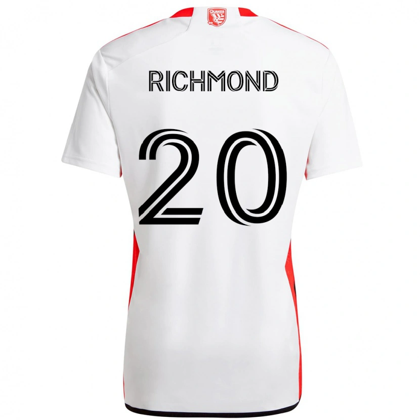 Danxen Homem Camisola Will Richmond #20 Branco Vermelho Alternativa 2025/26 Camisa Brasil