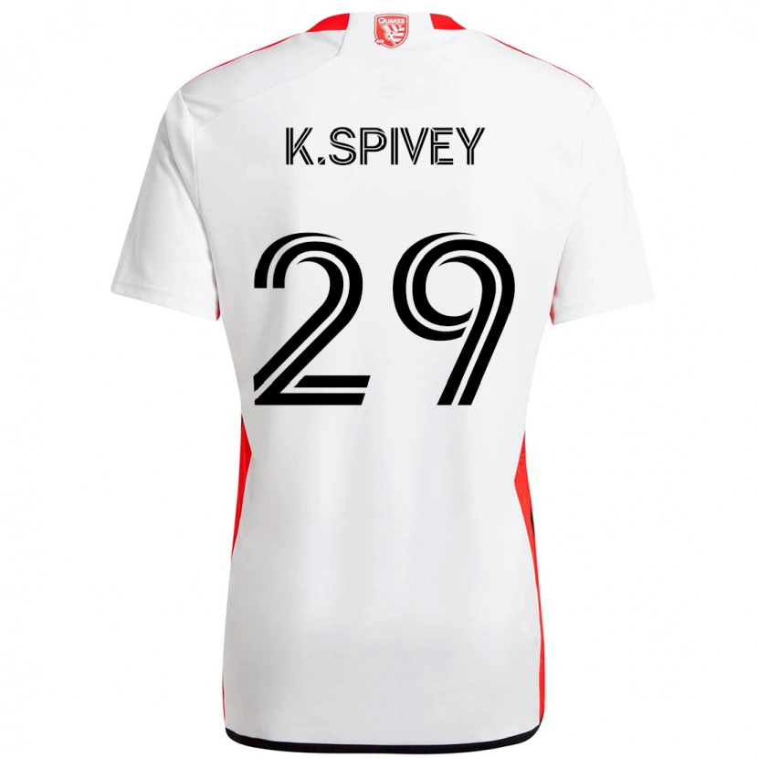 Danxen Homem Camisola Kaedren Spivey #29 Branco Vermelho Alternativa 2025/26 Camisa Brasil