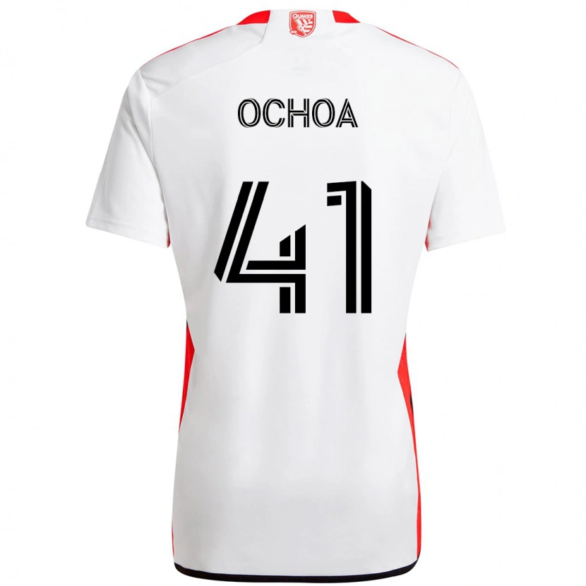 Danxen Homem Camisola Emmanuel Ochoa #41 Branco Vermelho Alternativa 2025/26 Camisa Brasil