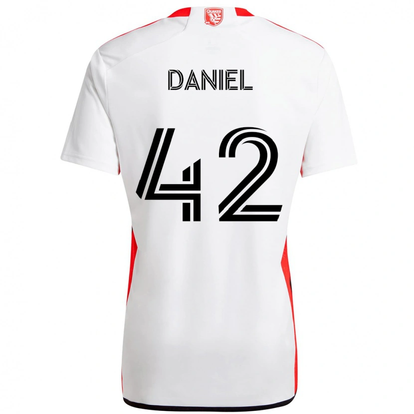 Danxen Homem Camisola Daniel #42 Branco Vermelho Alternativa 2025/26 Camisa Brasil