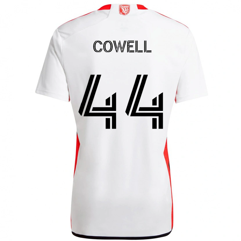 Danxen Homem Camisola Chance Cowell #44 Branco Vermelho Alternativa 2025/26 Camisa Brasil